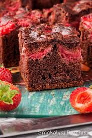 Murzynek Z Truskawkami Food Desserts Brownie