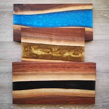 I made it using a store bought tray and some envirotex lite resin. Epoxy Serving Tray Toronto Canadian Black Walnut River Trays