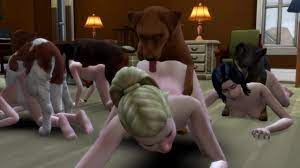 Sims 4: 2 Loli x 2 Women x 4 Dogs｜俺の3Dエロ動画