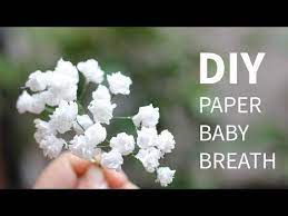 Super Simple And Realistic To Make Paper Baby Breath Flower Easy Paper Flowers Paper Flowers Paper Flowers Diy