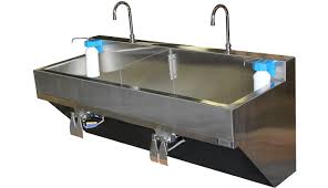 wall mounted dual bay containment sink