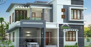 2767 Sq Ft Flat Roof Style Home Kerala House Design Two Story House Design Duplex House Design