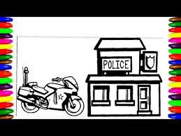 ⚡ coloring for power rangerse. Coloring Pages For Kids Police Station Children Learning Fun Art W Colored Markers Youtube