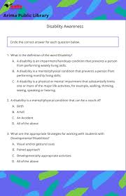 Some skills are handy to have, but others are almost essential a. Some Disability Awareness Trivia Arima Public Library Facebook
