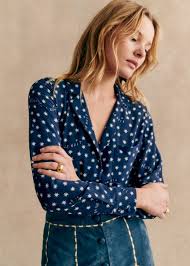 Gillette Denim Prendas Camisa Denim Estrellas Camisa Florence Rosa Palo  Seda Sézane