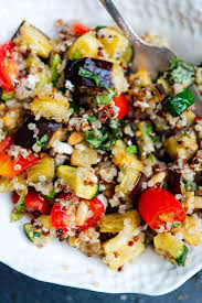 Mediterranean Quinoa Salad With Roasted Vegetables Cookie And Kate Recipe Roasted Summer Vegetables Quinoa Salad Recipes Mediterranean Quinoa Salad