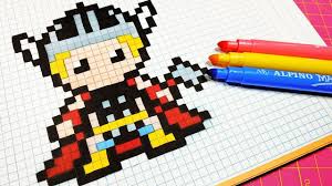Handmade Pixel Art How To Draw Thor Pixelart Graph Paper Art Graph Paper Drawings Pixel Art