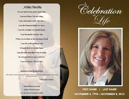 A funeral program (sometimes called a funeral brochure, an order of service, or pamphlet) is a printed paper or card that details the events of a funeral or memorial service. Top 5 Layouts Of Funeral Program Templates Word Excel Templates