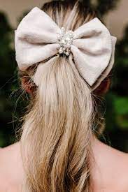 Leonora Velvet And Suede Hair Bow With Pearl Detail By Arianna 85 Beautiful Wedding Hair Wedding Hair Inspiration Bridal Hair Updo