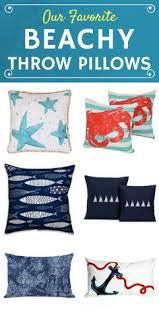 Harbor house beach house embroidered decorative pillow. Beach Themed Outdoor Pillows Www Macj Com Br