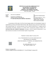 The memorandum of association of a company is an important corporate document in certain jurisdictions. Ex 3 6b