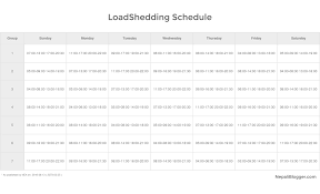 Eskom will suspend loadshedding between 10:00 and 14:00 in order to allow the. Load Shedding Schedule Nepal Electricity