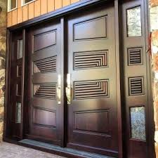 Minimalis dengan dua kaca yang membingkai. Model Pintu Kusen Jendela Depan Minimalis Terbaru Kusen Pintu