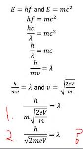 His work to show mathematically how subatomic particles share some wave properties was later proven correct through experiment. Derivation The De Broglie Wavelength Question The Student Room