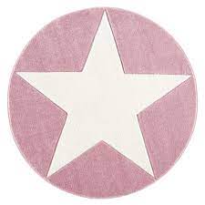Preise vergleichen und bequem online bestellen! Livone Teppich Stern Weiss Auf Rosa Rund Bei Kinder Raume