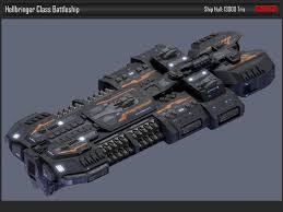 Spaceship Battleship Hellbringer 3d Model Spaceship Concept Space Battleship Starship Concept