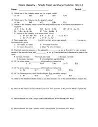 It is a chart in which all elements are organized into rows and columns according to their atomic numbers and patterns of similar properties. Activity Periodic Trends Webquest Key