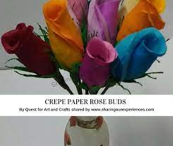 How To Make Crepe Paper Rose Buds Sharing Our Experiences Paper Roses Paper Roses Diy Paper Flower Tutorial