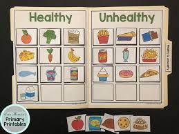 Eating unhealthy foods such as high sugar and fat foods can contribute to your poor mood. Science File Folder Activity Healthy And Unhealthy Healthy Habits Preschool Healthy And Unhealthy Food Healthy Food Activities