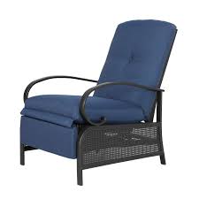 Ulax Furniture Patio Recliner Chair Automatic Adjustable Back Outdoor Lounge Chair With 100 Olefin Cushion N Patio Chairs Lounge Chair Outdoor Recliner Chair