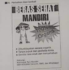 See full list on markey.id Kalimat Efektif Sesuai Iklan Tersebut Adalah A Ayo Beli Beras Mandiri Yang 100 Organik B Brainly Co Id
