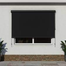 Cordless rollup blind sun shade outdoor patio deck uv protection brown 36in 48in. Outdoor Roller Blinds With Uv Wind Rain And Heat Protection