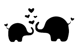 Ich höre schon ihre bierstimmen: Schablone Elefant Mit Herzen Auf A4 Ebay