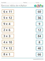 Juegos matemáticos es una comunidad educativa dedicada al entretenimiento matemático y el. Tablas De Multiplicar Fichas Para Imprimir Ejercicios Gratis