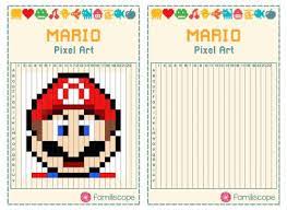 Image une mise en page vierge dans un style dart de pixel. Pixel Art Mario