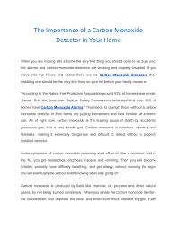 Put one near the garage maybe one near the furnace and water carbon monoxide is put in the house near any gas appliance s, as it is for the detection of co coming off any gas appliance when there is a problem. The Importance Of A Carbon Monoxide Detector In Your Home By A Star Electric Issuu