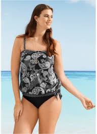 Maillot de bain 1 pièce, 2 pièces, bikinis, culotte haute, haut de maillot push, avec ou sans coque, avec ou sans armatures, bandeau, triangle, bas de maillot shorty, tanga, culotte. Maillot De Bain Grande Taille Pour Femme Bonprix