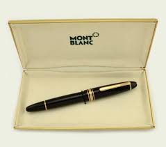 Image result for thin black montblanc gold trim