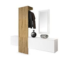 Garderobe Wandgarderobe Carlton Set 1 Korpus In Weiss Matt Paneel In Eiche Nature Http Www Amazon De Dp B074 Garderoben Set Garderobenset Garderobenpaneel