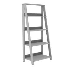 It doesn't even have to be new. Welwick Designs 55 Inch Gray Wood 4 Shelf Ladder Bookcase With Open Back The Home Depot Canada