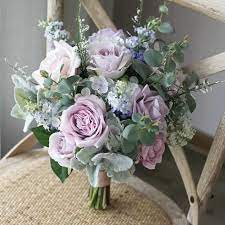 Spring Lavender Silk Wedding Bouquet Spring Wedding Flowers Flower Bouquet Wedding Spring Wedding Bouquets