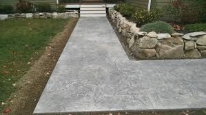 Stamped random stone pattern on patio. Stamped Concrete For Central And Southern Maine
