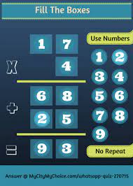 Check spelling or type a new query. Fill The Boxes With Numbers 1 To 9 Without Repetition Answer