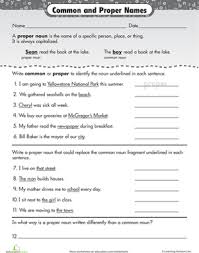 Noun Worksheets 5th Grade Proper Nouns Worksheet Nouns Worksheet Common And Proper Nouns