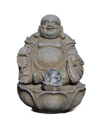 Dieser brunnen besteht aus einem wasserbehälter in dem sich auch die pumpe befindet.auf dem deckel ist der sprudelstein der eine auf wasser drehende glaskugel beinhaltet. Happy Buddha Brunnen Asiatischer Zimmerbrunnen Buddhabrunnen Lachender Buddha Ebay
