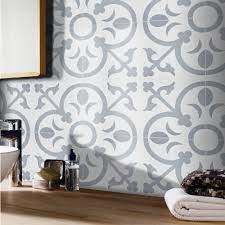 Move over boring plain white floor tile. Handmade Nador In White And Grey Tile Pack Of 12 Morocco Overstock 12729383