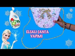 Plastik Deterjan Bidonu Ile Elsali Canta Yapimi Making Elsa Bag With Plastic Detergent Bottle Youtube Cantalar Canta Elsa