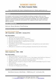 parts counter sales resume samples
