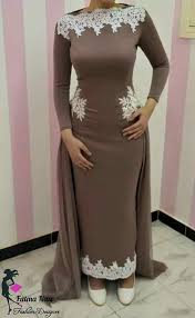 Coffee Colour Dress For Evening Soiree Dress Cocktail Dress Lace Hijab Dress Party