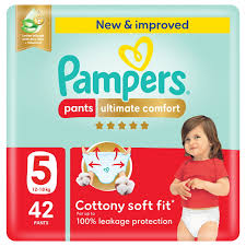 Pampers Ultimate Comfort Pants Diapers, Size 5, 12-18kg, Super Saving Pack,  42 pcs Online at Best Price | Lulu UAE