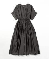 black crane ブラッククレーン の black crane ギャザーワンピース ワンピース wear ワンピース ファッションアイデア ファッション