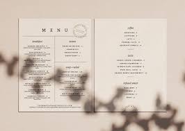 Restaurant Menu Design Minimal Cafe Menu Design Trendy Food Etsy Cafe Menu Design Menu Restaurant Cafe Menu