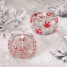 Peppermint Decorations Of 4 Holiday Cheer Peppermint Candy Christmas Gel Candles Distributor Gel Candles Candles Crafts Gel Candle Diy