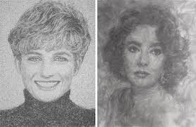 Realistic Portraits Ironed And Folded From Tulle Fabric