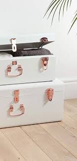 Alimed's storage & organization products reduce costs & improve productivity. Beautify Storage Trunks Set Of 2 Vintage Style Metal Steel For Bedroom Living Room Cream Rose Gold Storage Trunks Vintage Bedroom Styles Hardware Storage