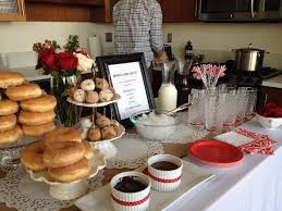 Donut And Coffee Bar Easy Party Idea Maybe As A Housewarming My Type Of Party Coffee Party Coffee Bar Party Brunch Party